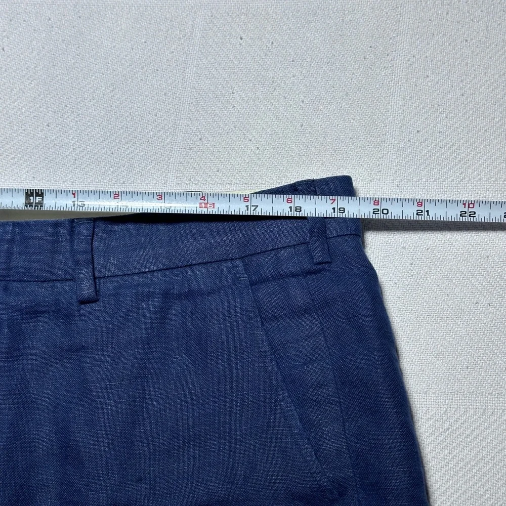 Polo Ralph Lauren Dress Pants 38x27 100% Linen Relaxed Straight Navy Chino Pants